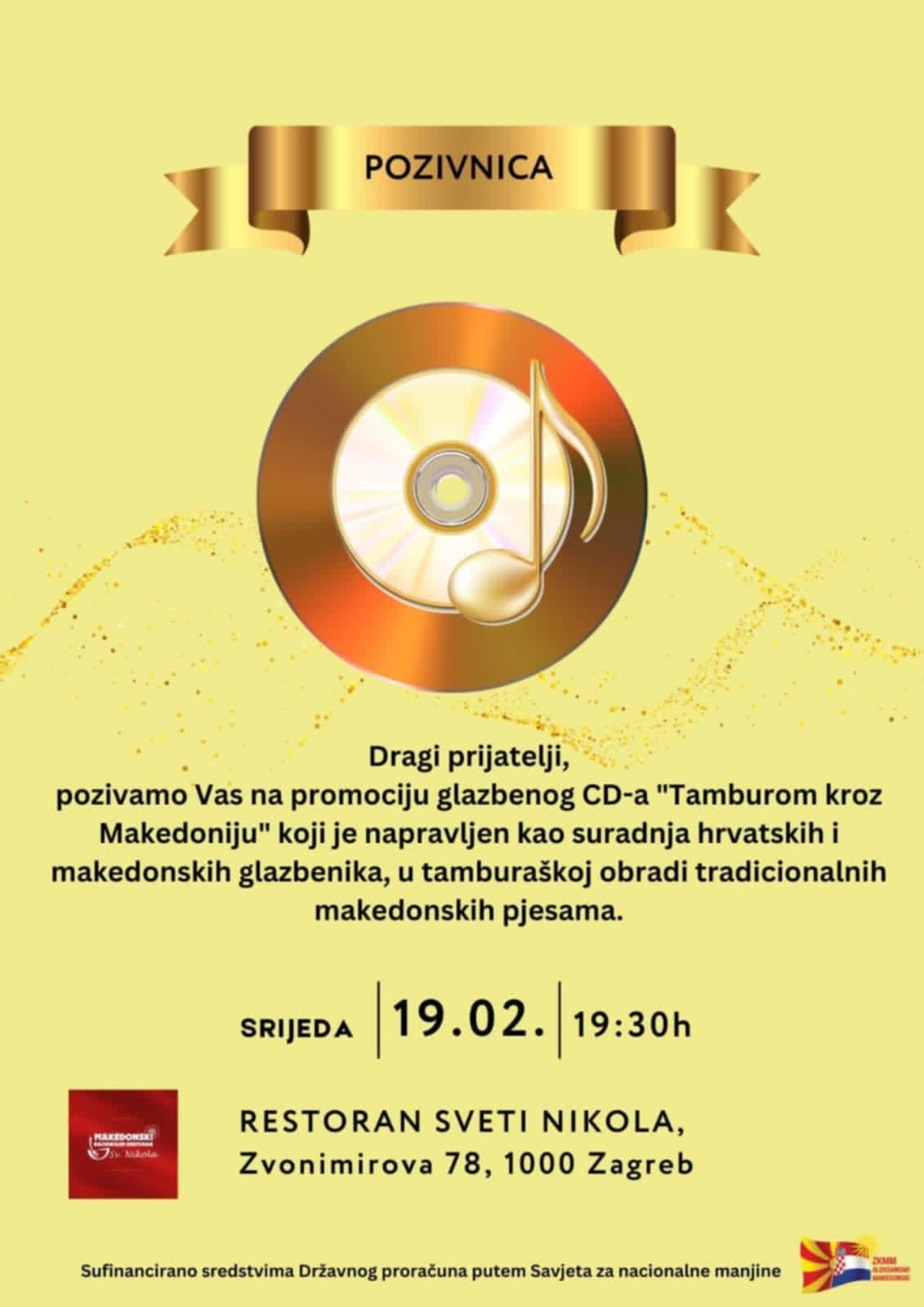 Promocija glazbenog CD-a” Tamburom kroz Makedoniju”